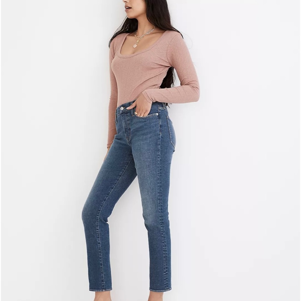 Women’s MADEWELL The Mid-Rise Perfect Vintage Jean in Colwyn Wash NWOT SIZE 28